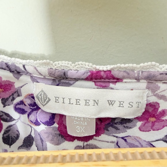 Eileen West Nightgown Floral Cotton Modal Ballet Pajama Size 3X 99 - Picture 3 of 9
